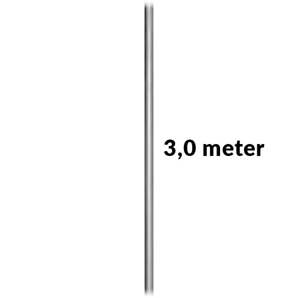 Skiltstolpe, galvanisert stål, Ø60 mm, 3 meter