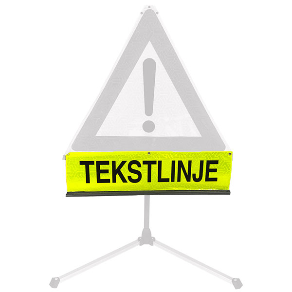Triflex foldeskilt: Underskilt med valgfri tekst
