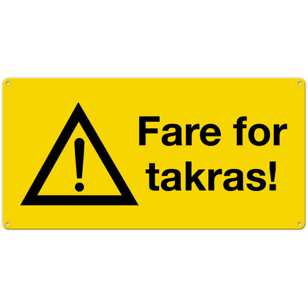 Fareskilt: 