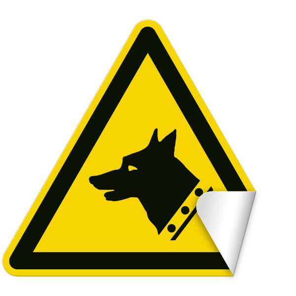 Klistremerke: Vakthund, 10 cm, 3 stk