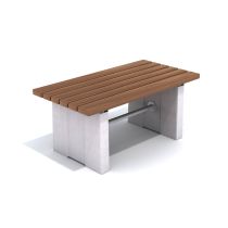 Stjerneborg bord, furu/stål/betong, barkbrun, frittstående