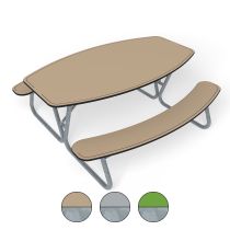 Linnea piknikbord, HPL/stål, frittstående
