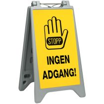  Skiltbukk: "Stopp – Ingen adgang!"