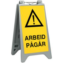 Skiltbukk: "Arbeid pågår"