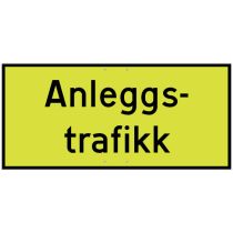 Skilt 808.713 – "Anleggstrafikk", aluminium, MS (850 x 380 mm)