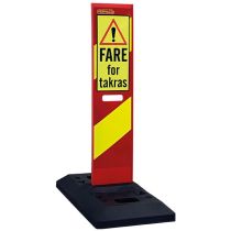 Hindermarkering med fot: "Fare for takras!", 1000 mm